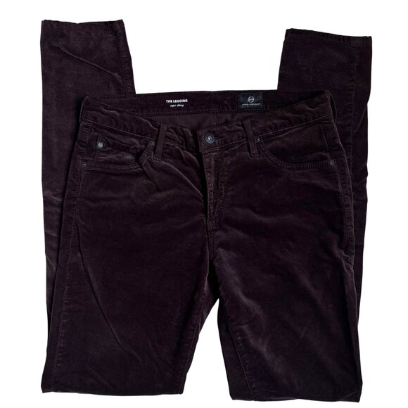 AG The Legging Super Skinny Velveteen Jean (Chocolate Brown) - Size 28R - Picture 3 of 15
